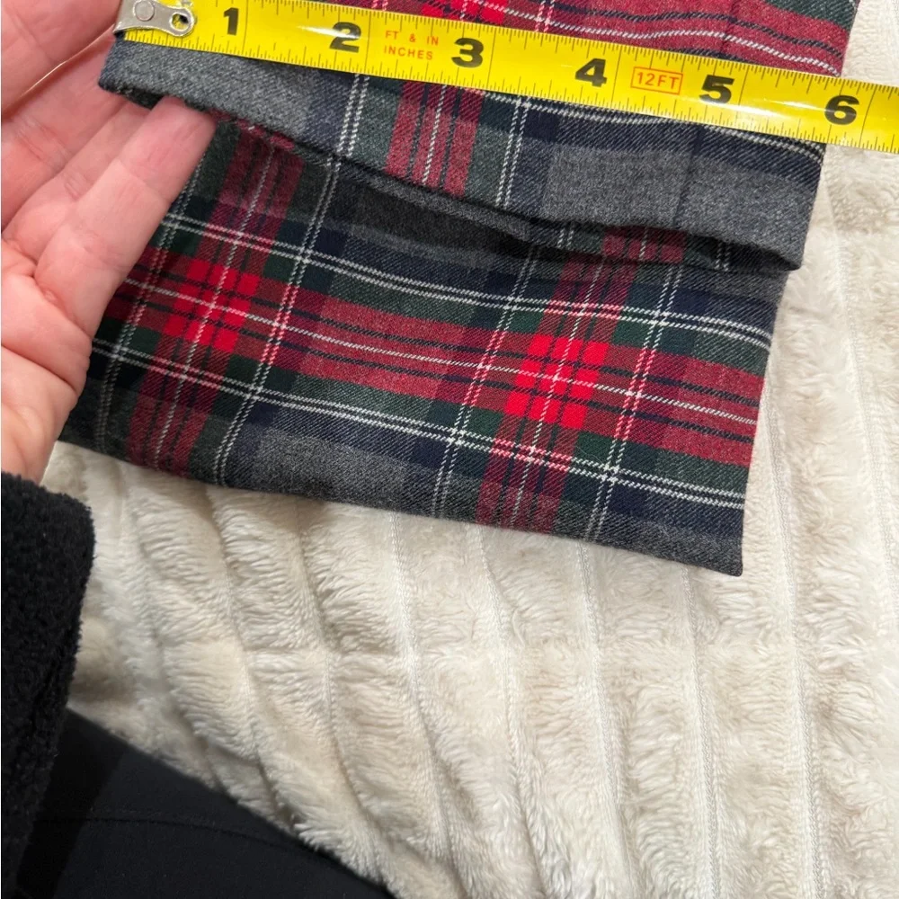 Talbots Plaid Straight Leg 0P preppy dark light academia lined wool blend geek - Picture 13 of 14
